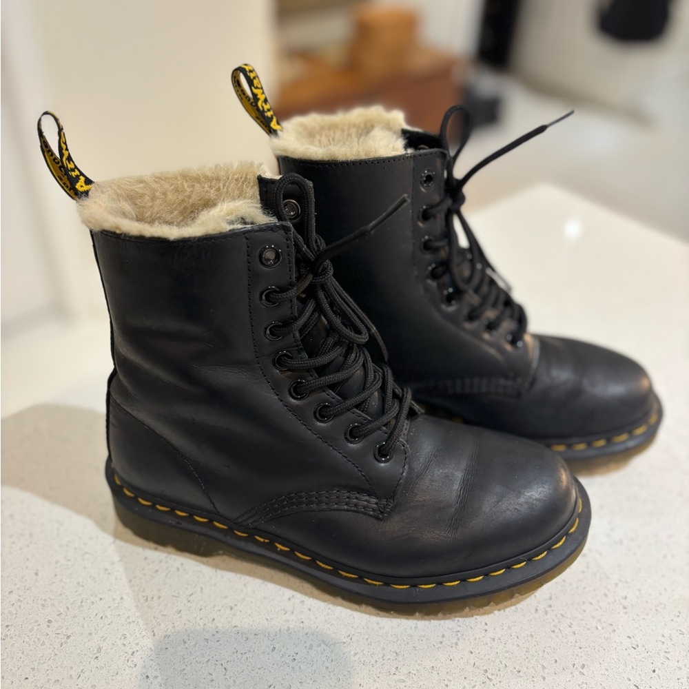 Dr Martens 1460 Serena Faux Fur Lined Boots